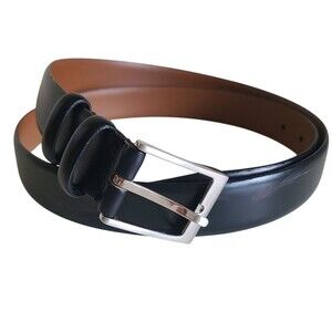 joseph abboud full grain italian leather black belt 42"